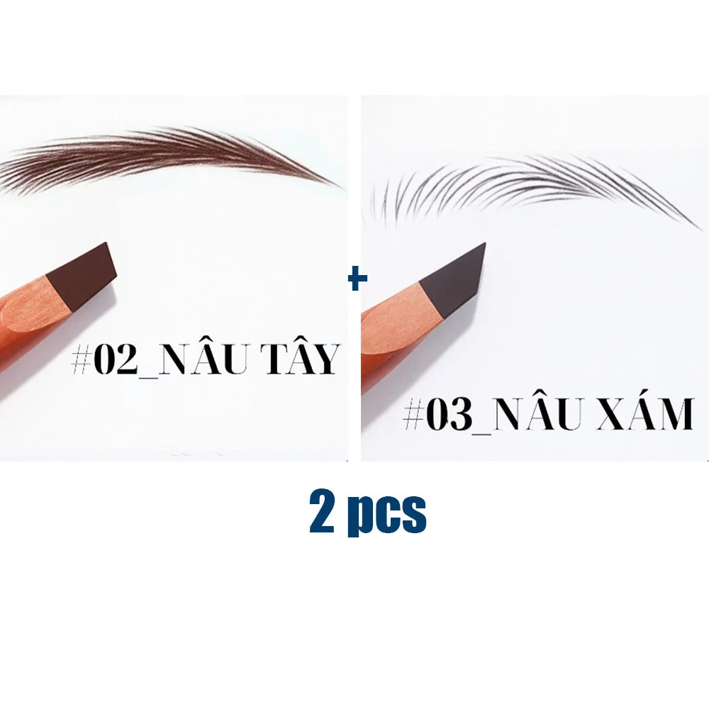 Hard Eyebrow Pencil - Waterproof, Long-lasting, Matte Finish, Smooth & Blendable For Natural Looks Qme F305-3-2