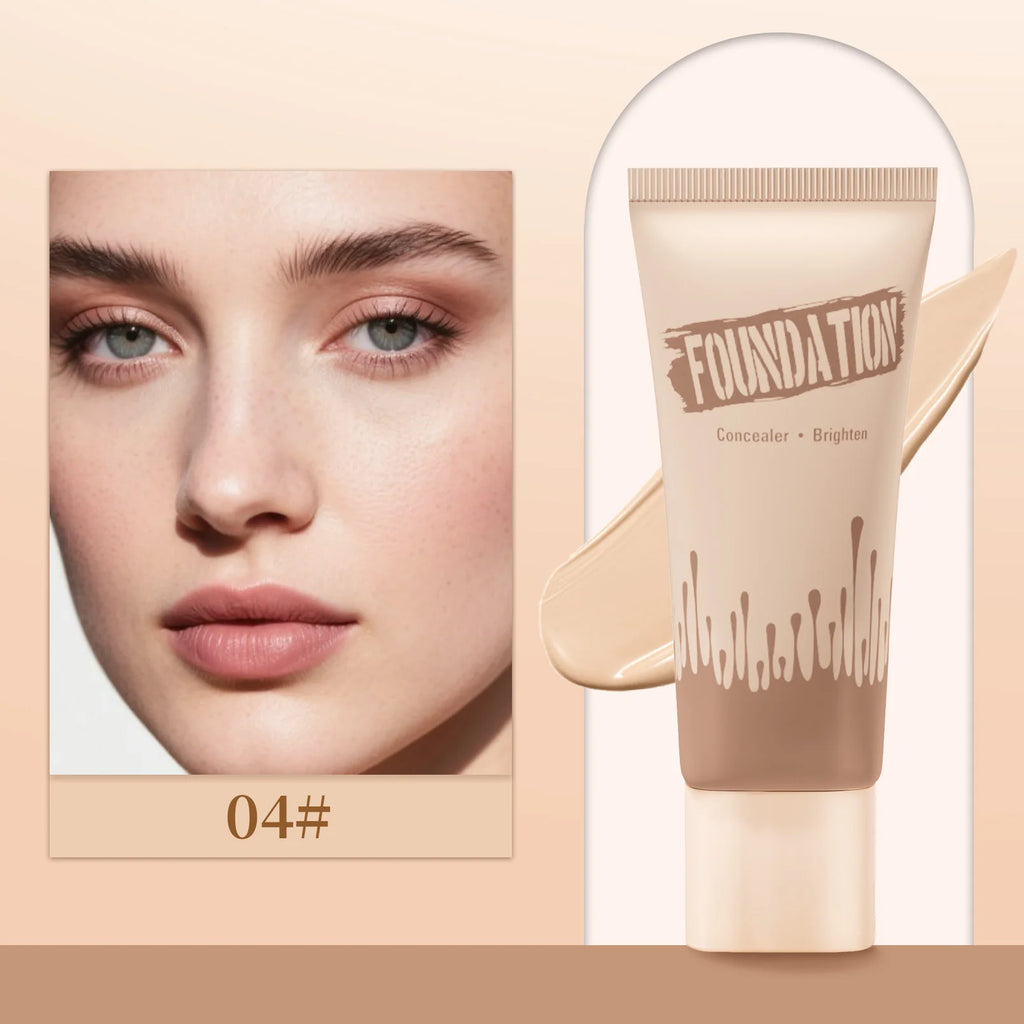 Full Coverage Foundation, Matte Finish Oil-control Liquid Foundation, Covering Blemishes And Dark Spot, Concealer Cream Qme 9516-4