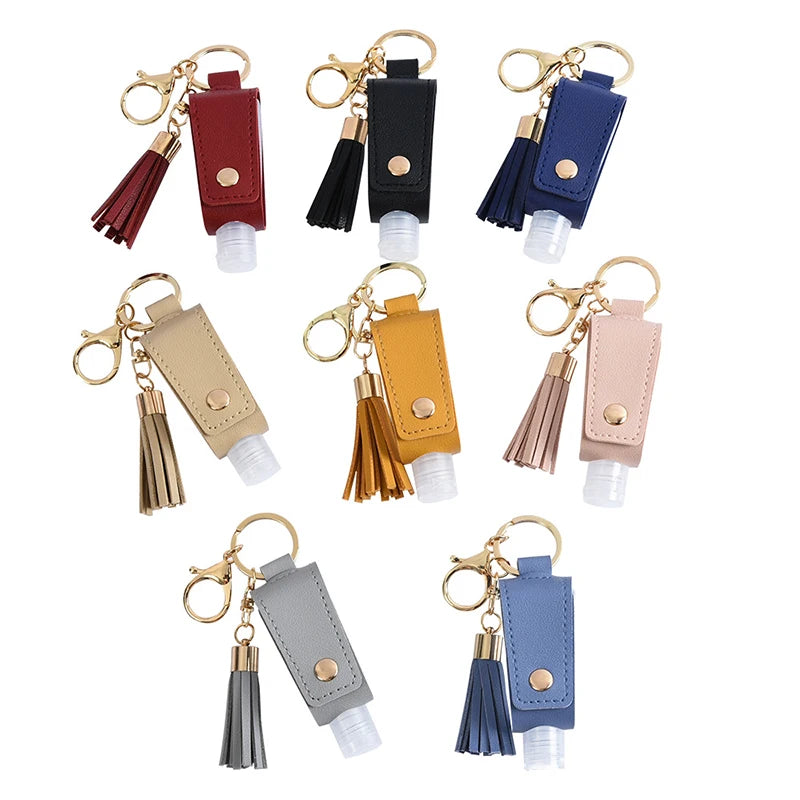 Travel Mini Hand Sanitizers Case Portable Empty Bottle Keychain Qme