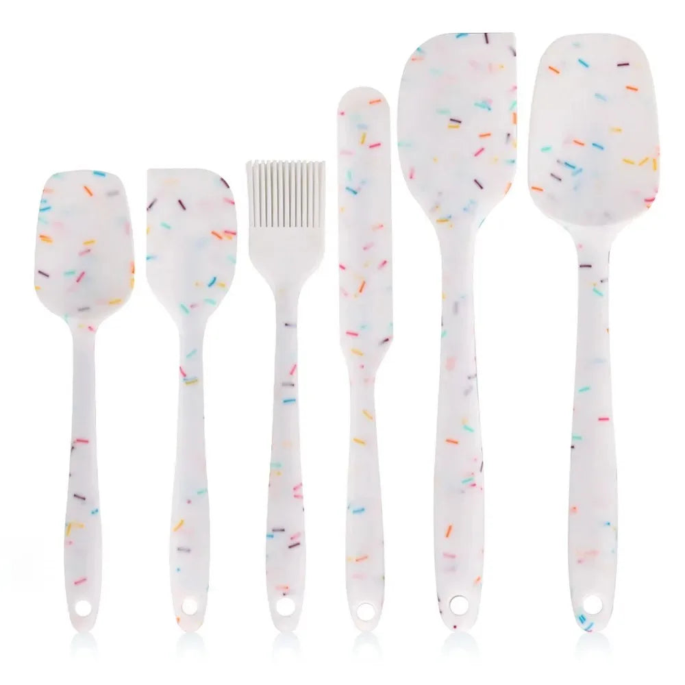 Silicone Spatula Food Grade Heat Resistant Non Stick Baking Cooking Qme