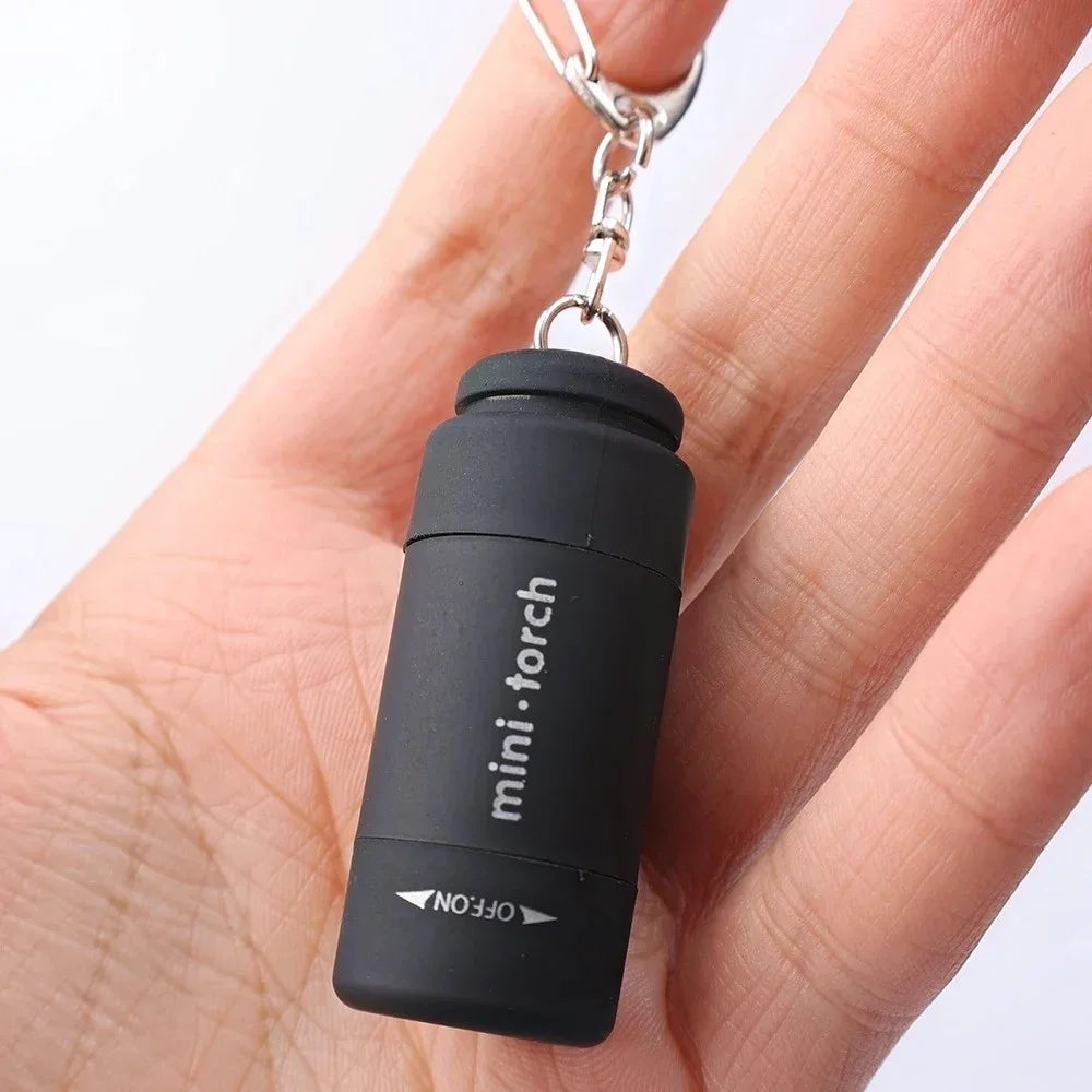 USB Charge LED Flashlight Multifunctional Strong Light Pocket Keychain Flashlight Waterproof Outdoor Hiking Camping Flashlight Qme