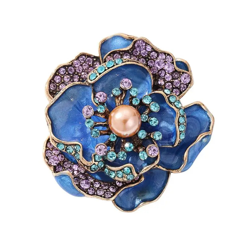 Flower Insert Brooch Metal Branch Pins For Brooches Fashion DIY Clothing Corsage With Insert Flowers Wearable Women Brooch Pins Qme style 8