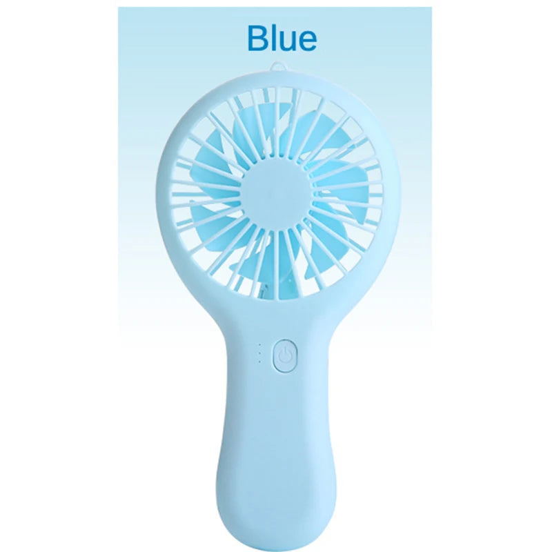 Handheld Mini Fan Portable USB Charging Convenient Creative Small Fans Catapult Pocket Hand-held Fan Qme Blue