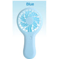 Handheld Mini Fan Portable USB Charging Convenient Creative Small Fans Catapult Pocket Hand-held Fan Qme Blue