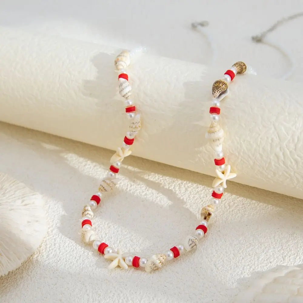 Colorful Starfish Shell Waist Chain Acrylic Minimalist Bohemian Body Chain Vacation Style Adjustable Boho Waist Jewelry Women Qme
