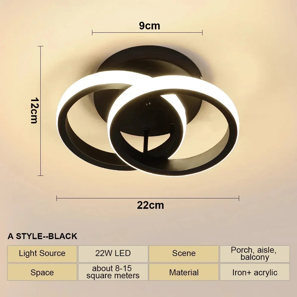 LED Aisle Ceiling Lights Modern Chandelier Three Colors Lamp Minimalist Lamps For Bedroom Light Surface Installation Dining Room Qme A Tricolor light