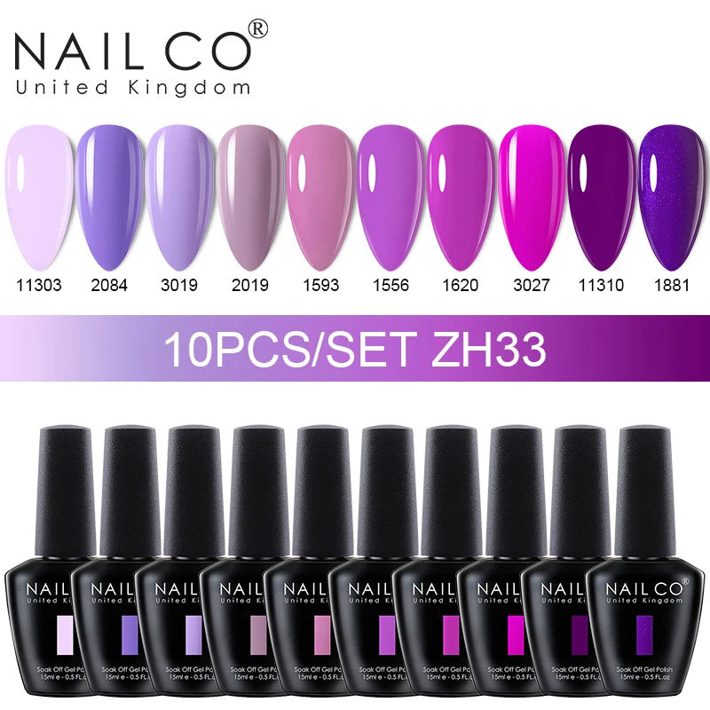 NAILCO Jelly Macarone Gel Polish Nail Art All Manicure Semi-permanent Qme NC-10H-ZH33