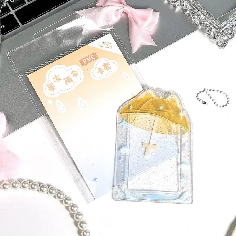 Korean Idols Photo Frame Umbrella Acrylic Photocard Holder Cute Sweet Qme Yellow