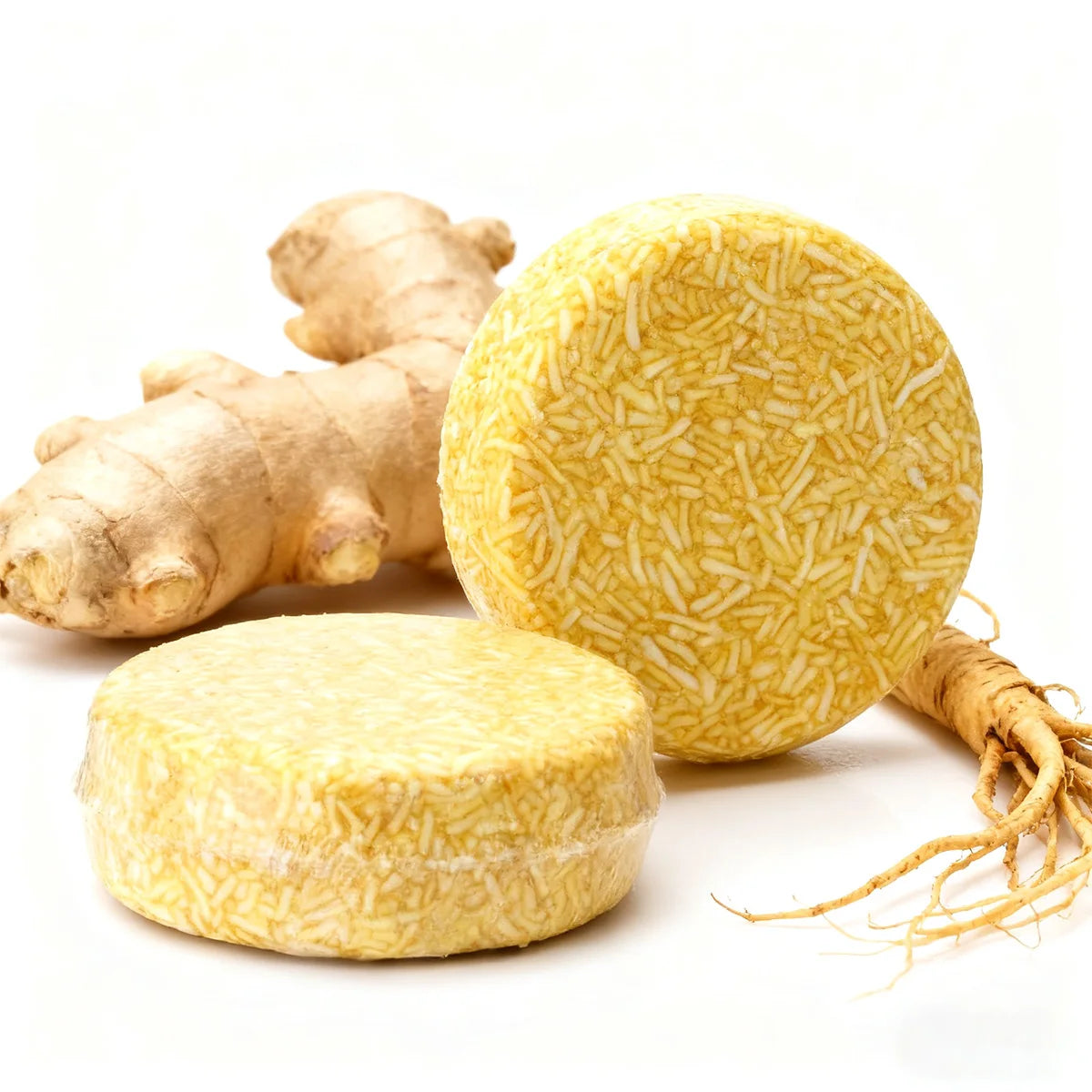 Ginseng Ginger Solid Hair Soap Refreshing Oil Control Cleaning Bubble Qme