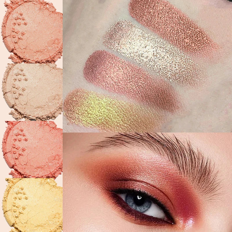 VERONNI Single Eyeshadow Matte Shimmer Glitter Pigment Waterproof Qme