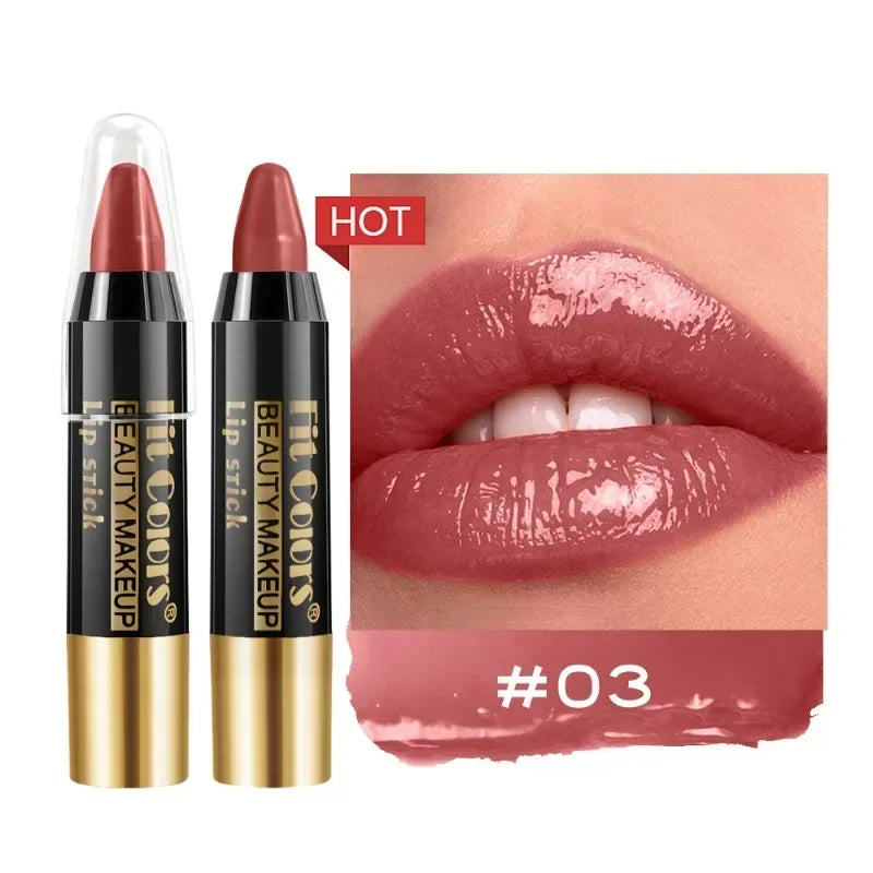 Tint Crayon Lipstick Moisturizing Bright Surface Lipsticks Velvet Non Stick Cup Waterproof Lip Stick Hydrating Gloss Lips Makeup Qme 03