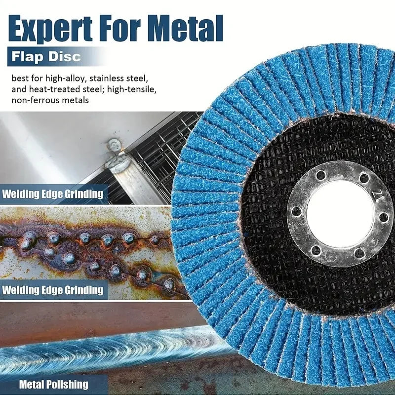 125mm Metal Sanding Flap Discs Angle Grinder Wheels Blade 40/ 60/80/120grit Flap Sanding Disc Angle Grinder Grinding Wheel Qme