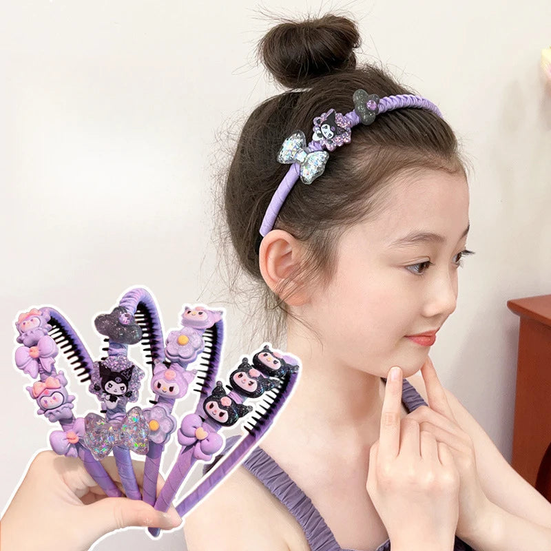 Hello Kitty Kuromi Hair Accessories Adorable Cute Headbands Versatile Qme
