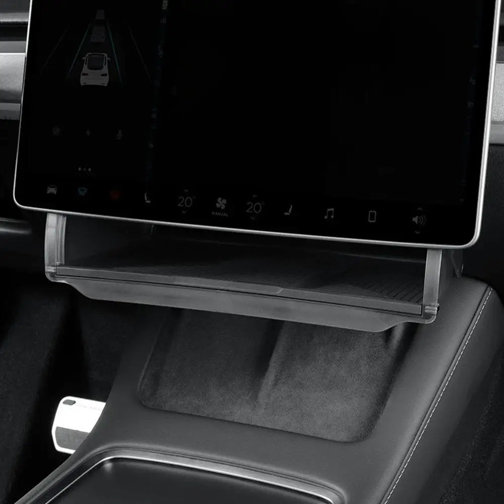For Tesla Model Y Juniper Model 3 Highland 2025 2026 Under Screen Hidden Storage Box Behind Screen Center Console Organizer Case Qme