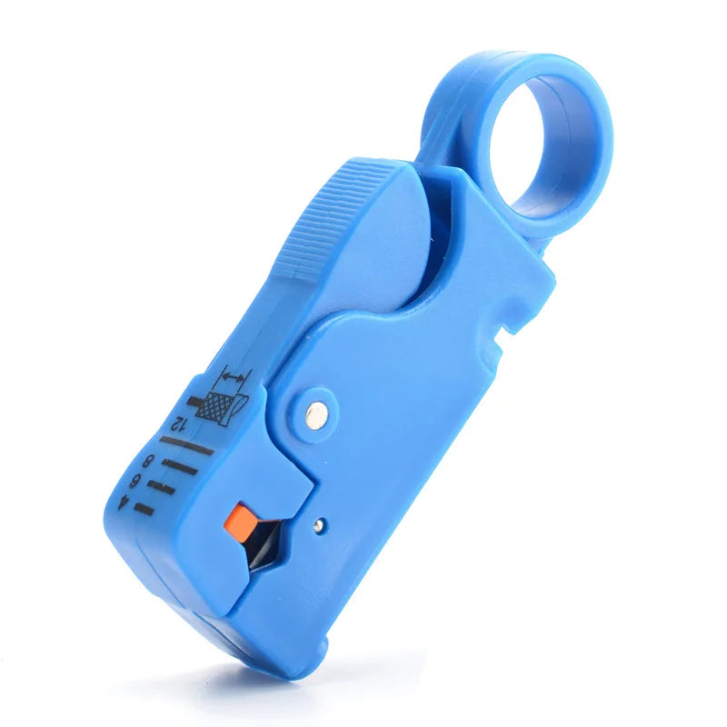 1pc Automatic Multifunctional Wire Stripper And Crimping Tool With Hex Wrench, Plastic Handle Wire Cutter, Double-Blade Wire Str Qme 1pc Blue