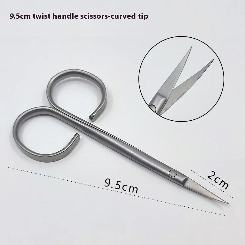 Gold Handle Scissors Ophthalmology Shears Double Eyelids Rapid Qme j