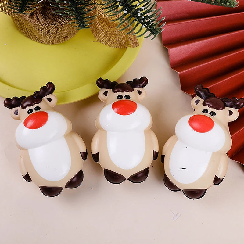 Christmas Tree Santa Claus Elk Snowman Squeezy Toy Cute Cartoon Slow Qme