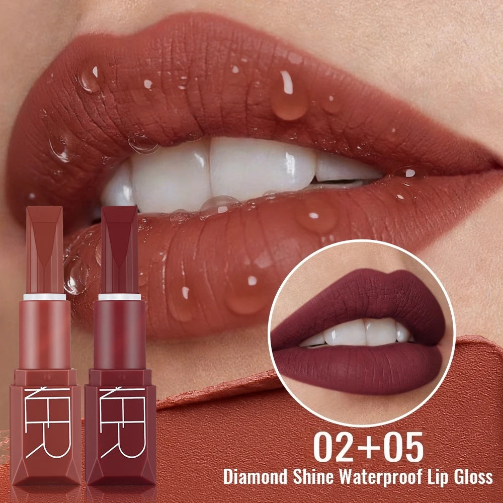 Velvet Lipstick Duo Creamy Smooth Application Pigment Long Lasting Qme