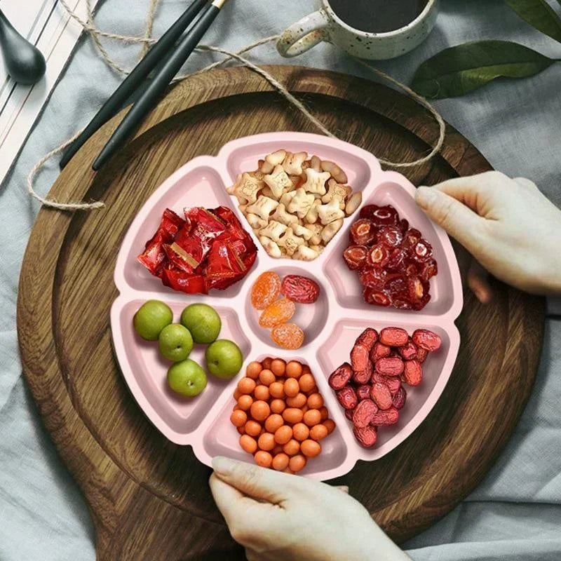 Petal Fruit Nut Storage Tray Silicone Mold Dishes Partition Plate DIY Qme