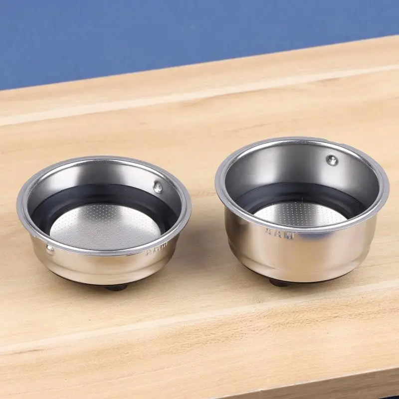 1 2 Cup Coffee Filter Basket 304 Stainless Steel Portafilter Espresso Qme