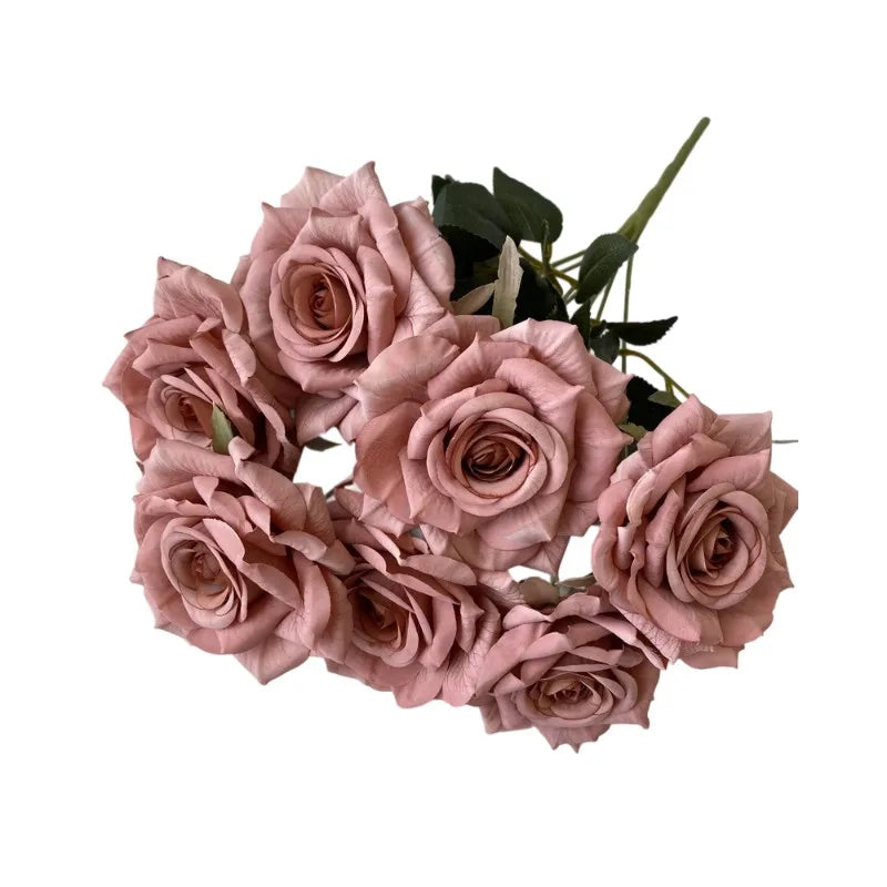 41CM Silk Screen Rose Artificial Flower Wedding Living Room Decoration Road Guide Bouquet, Artificial Flower Qme style 2