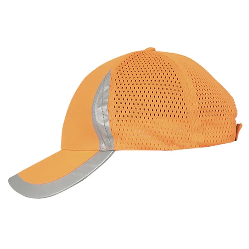 Baseball Style High Visibility Brightful Yellow Orange Men Protective Bump Cap Hard Hat Safety Workwear Qme Fluorescent orange
