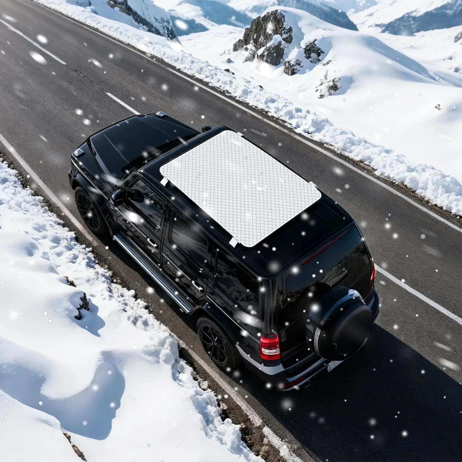 Car snow cover Waterproof Car Top Protection Accessories Overnight Sunroof Shade for Sedans SUVs Car Sleeping Camping Qme