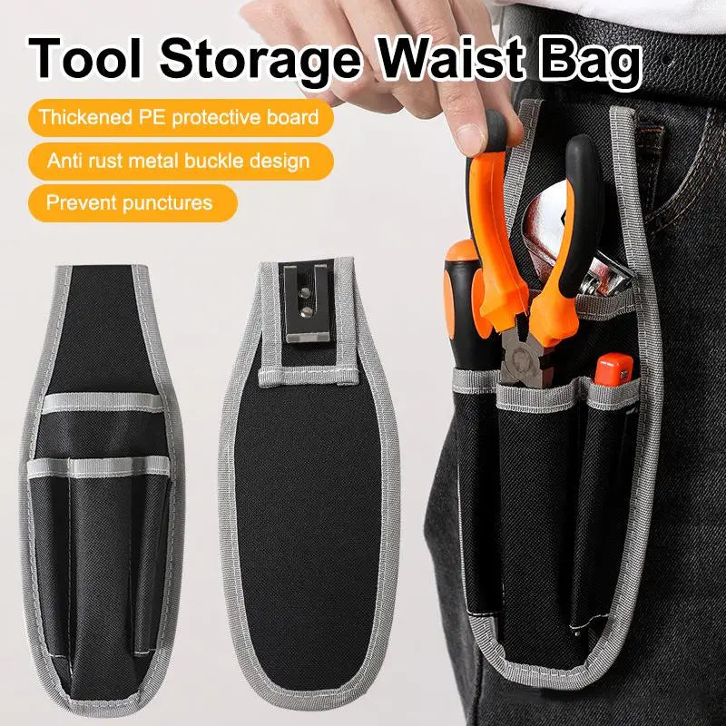 Multifunctional Tool Waist Bag Electrician Pocket Storage Bag Portable Tool Bag Screwdriver Kit Holder Maintenance Tool Pouch. Qme