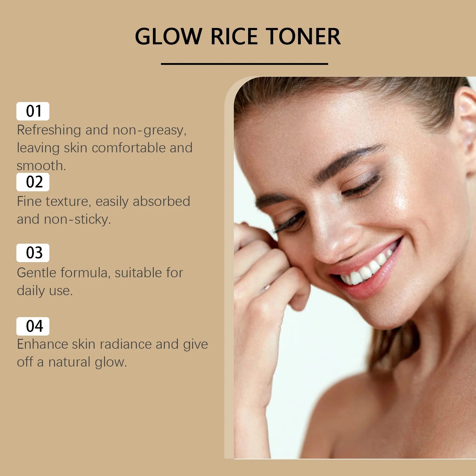 Glow Rice Toner Hydrating Balancing Facial Essence Water Oil Control Pore Refining Nourishing Brightening Toner Glowing Skin Qme