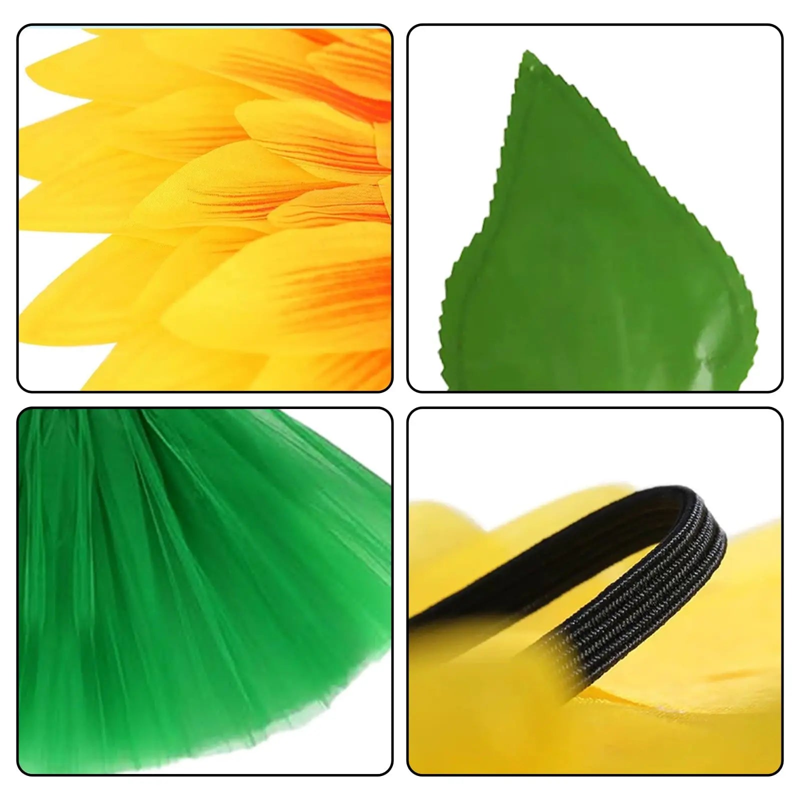 Sunflower Costume Sunshine Daisy Flower Outfit Sun Flower Headpiece Glasses Tutu Skirt Gloves Socks Plant Costume Qme