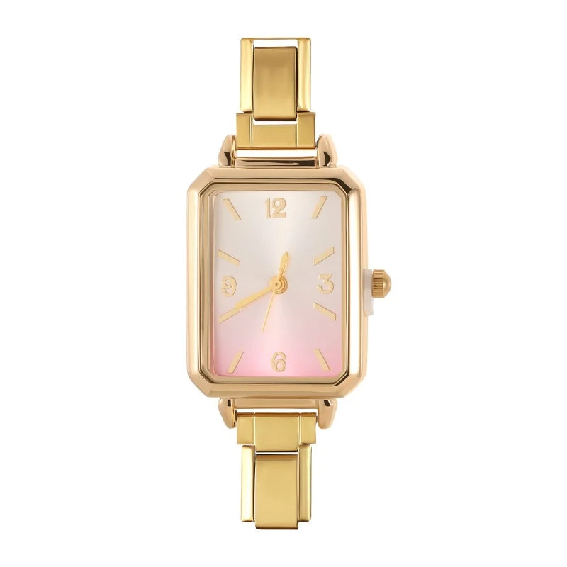 Highquality Various Square Stainless Steel Women Men Watch Bracelet