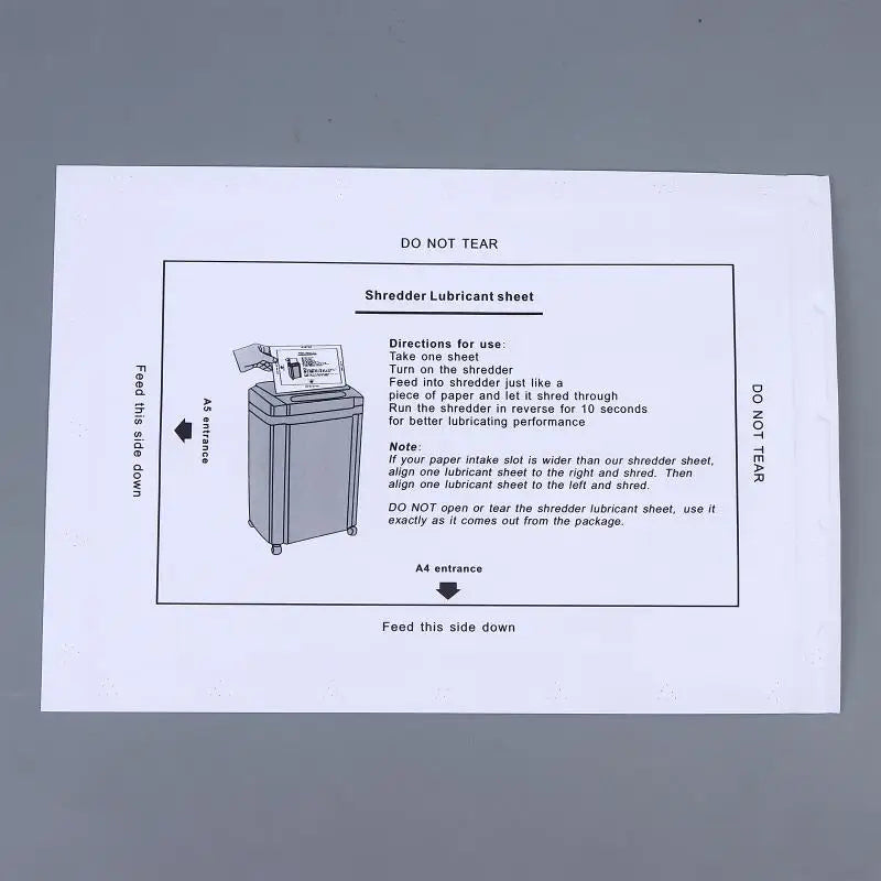 5 Lubrication Sheets Shredder Paper Filled Oil User-friendly Portable Qme