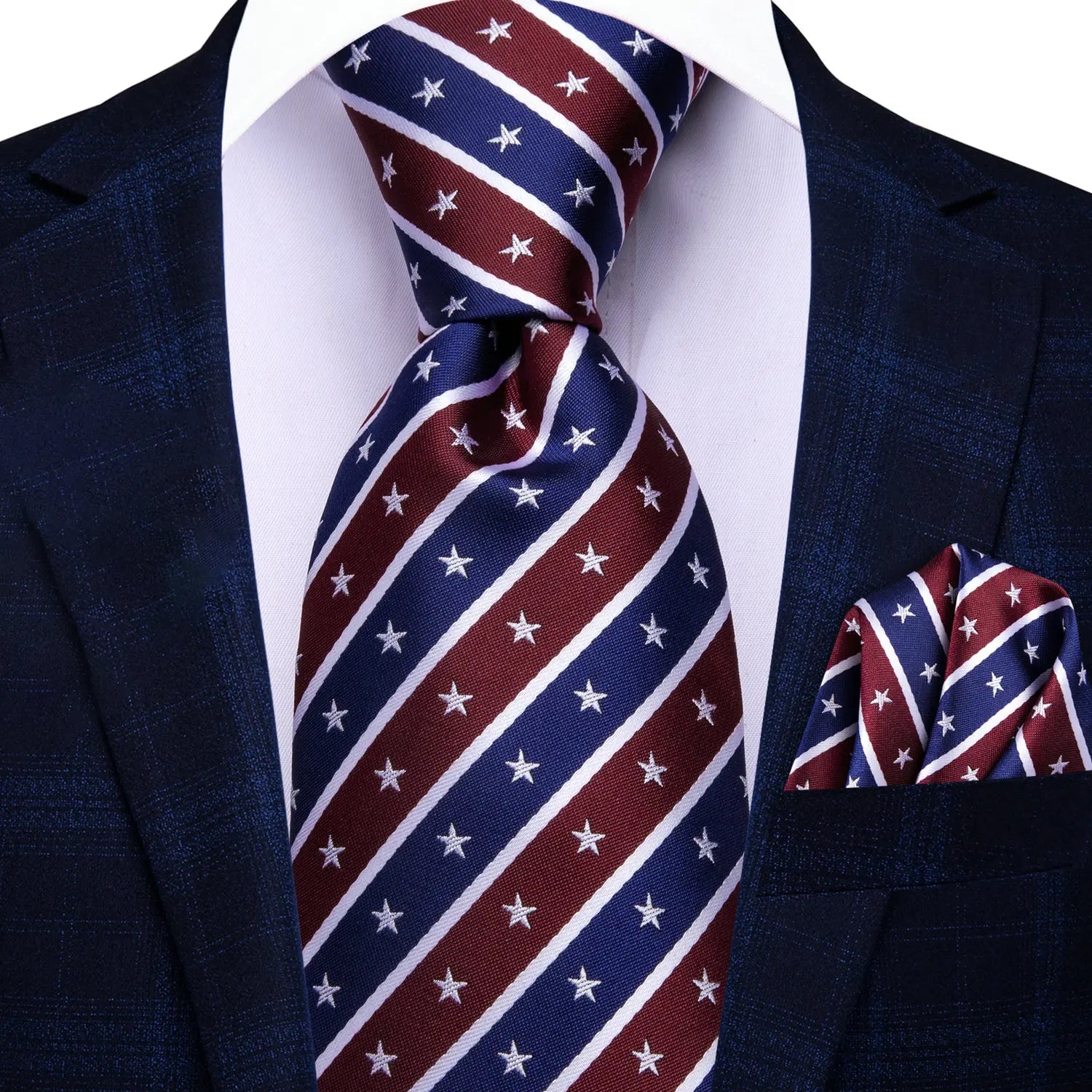Colorful Classic Men Necktie Pocket Square Formal Wedding Silk Qme HT-N-3968
