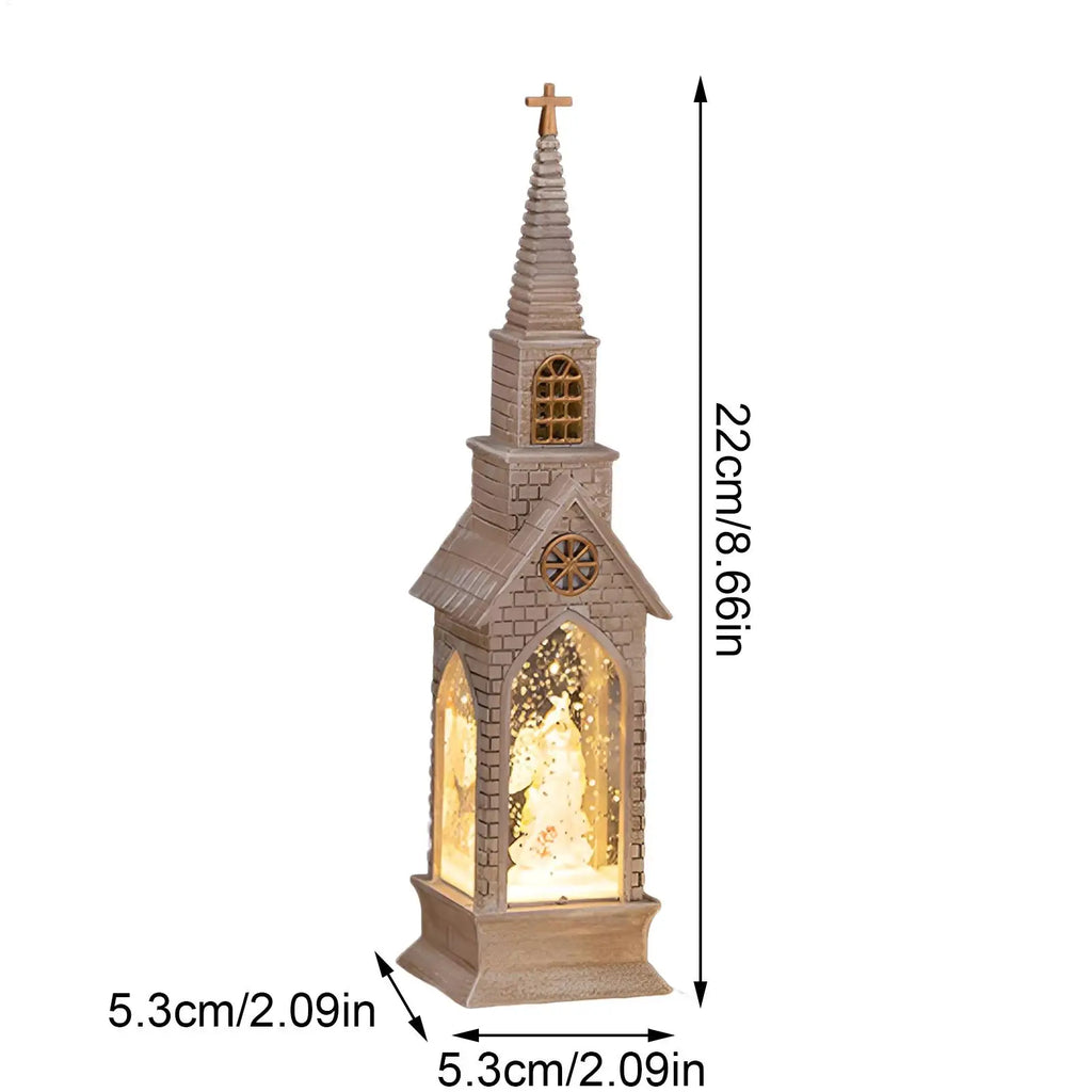 Christmas Tree Night Light LED House Shape Desktop Ornament Santa Qme