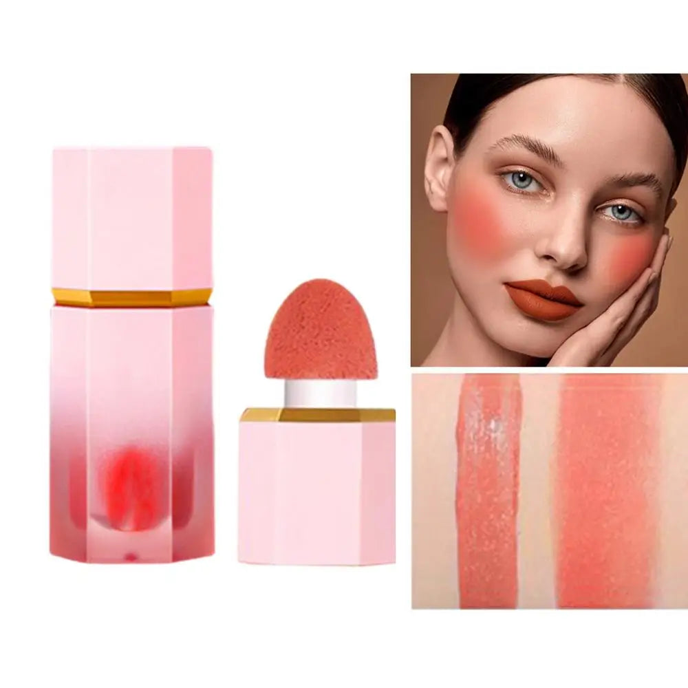 Cheek Liquid Blush With Cushion Liquid Illuminator Face Highlighter Long Lasting Natural Skin Tint Face Blush Wand Creamy Blush Qme 06 China Mainland