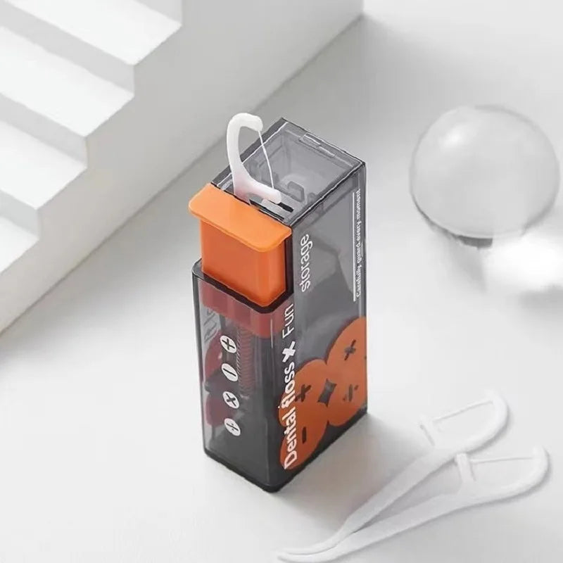 Dental Floss Storage Small Protable Picks Dispenser Box Refillable Qme