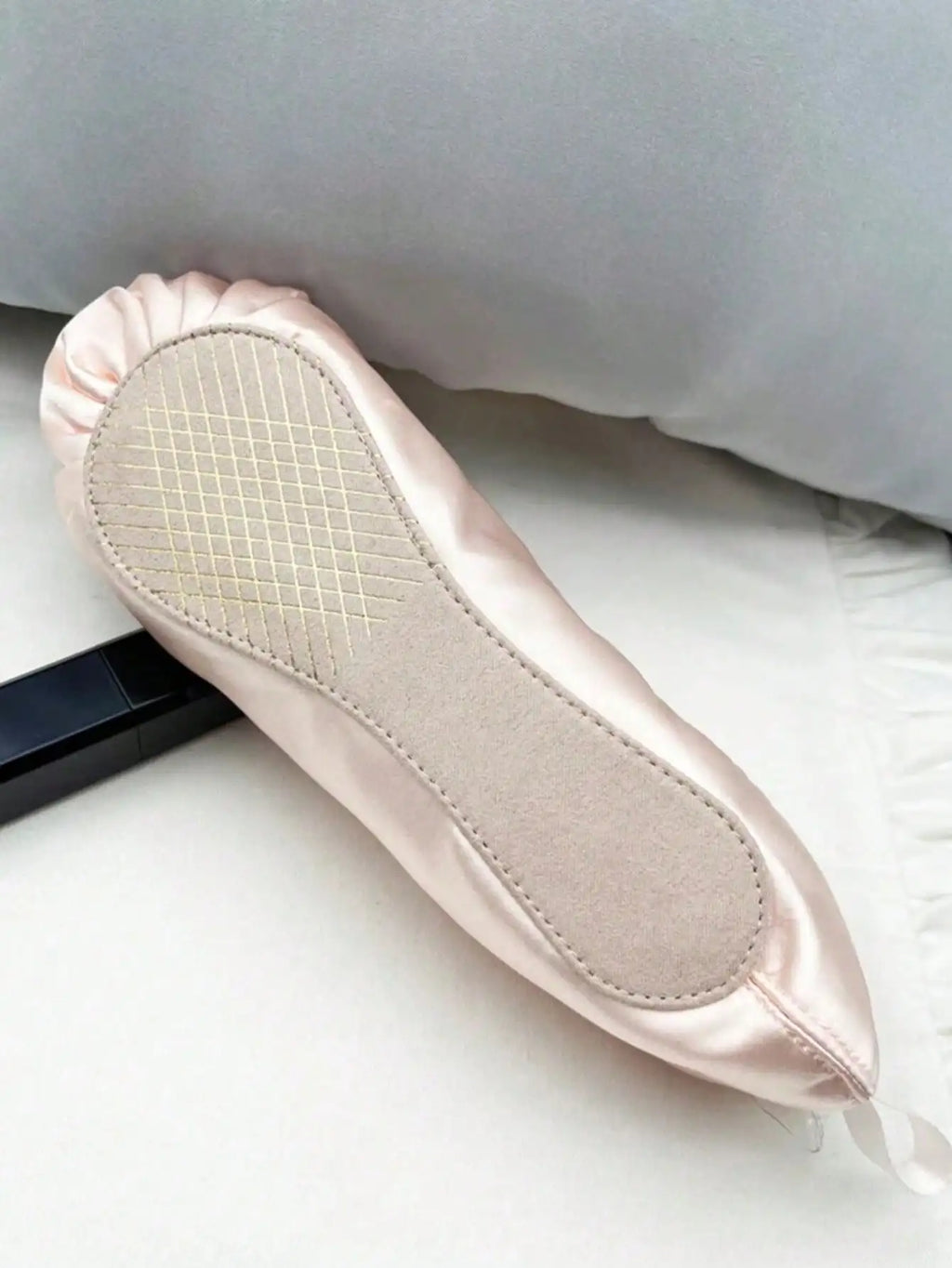Vintage French Ballet Shoes Shaped Handmade Pencil Case Makeup Pouch Qme