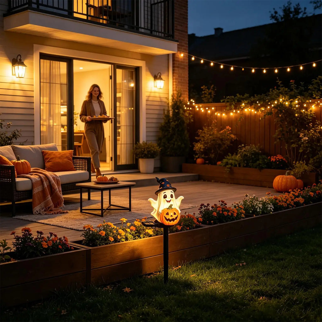 Solar Halloween Lights Spooky Weatherproof Outdoor Decoration Ghost Qme