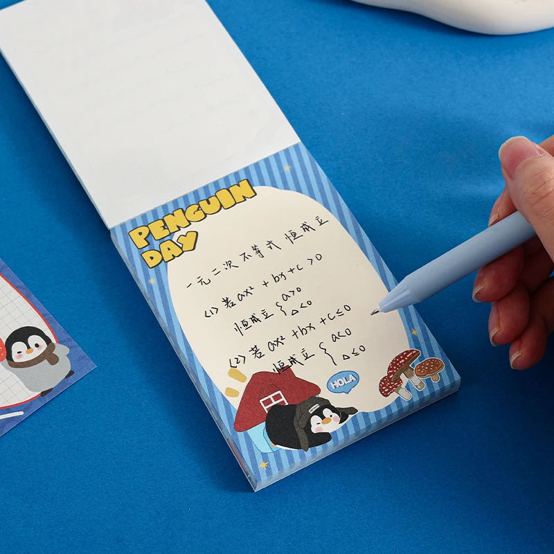 TIANZI 60/240 Pcs Penguin Theme Loose Leaf Decorative Paper Notes Memo Message To-Do List Office Stationery Supplies Qme