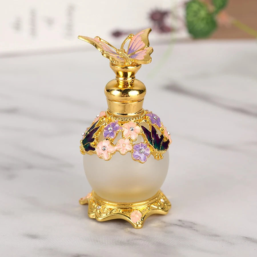 15ml Spherical Perfume Essential Oil Bottle Multi-Colored Glass Luxury Travel Portable Gift for Fragrance Lovers Qme G.PNK 15ml
