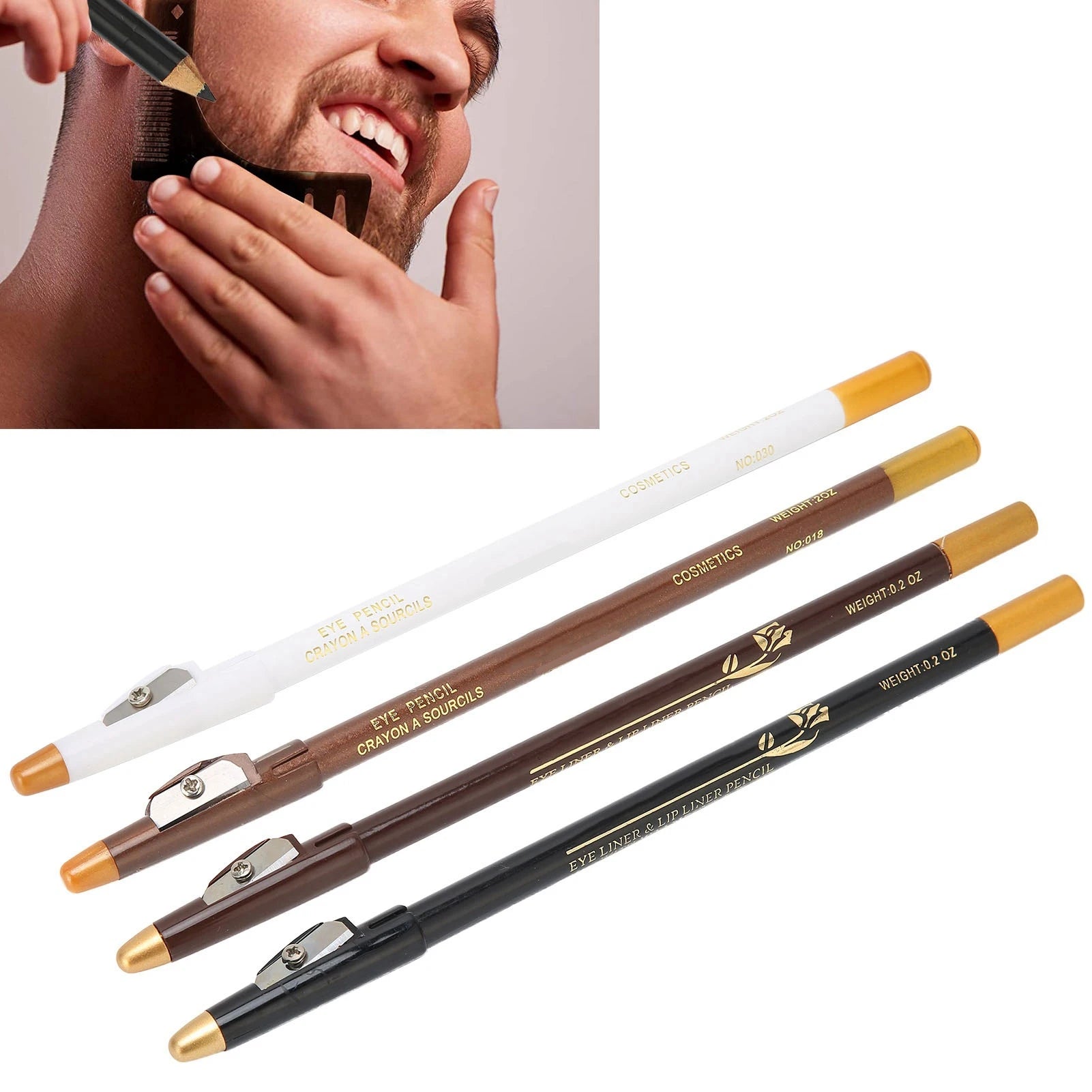 Professional Beard Pencil Filler Household Beard Pencil Liner Shaping Styling Tool Beard Pencil Filler Beard Shaping Pencil Qme