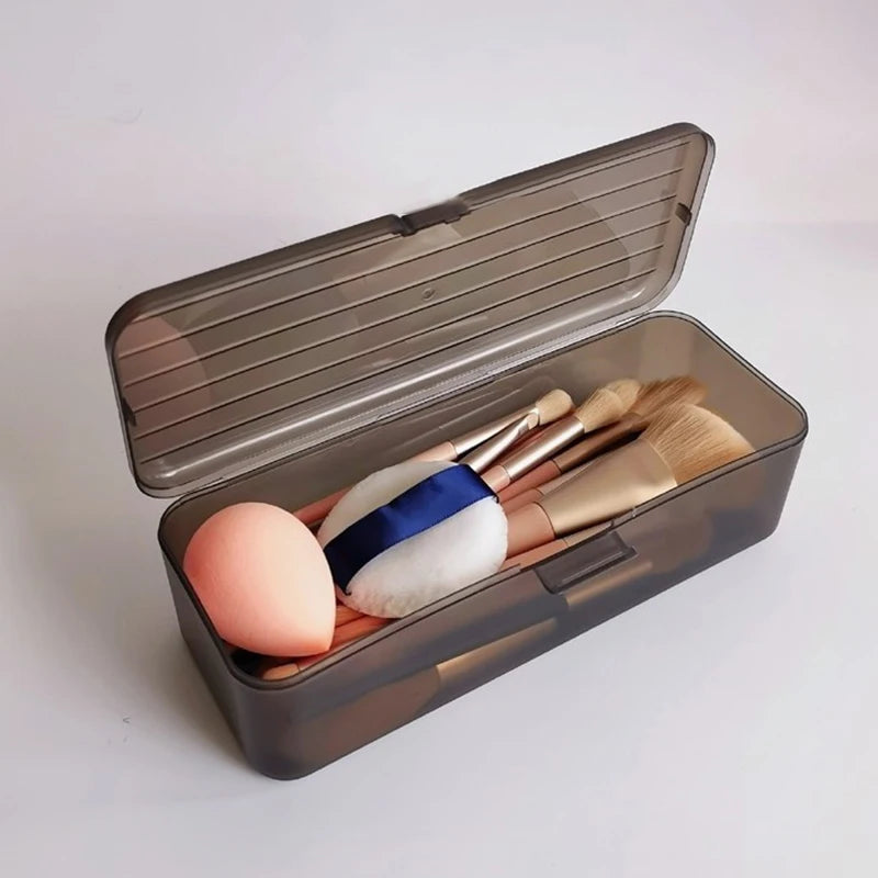 Cosmetic Storage Box Transparent Plastic Pen Holder Makeup Brush Qme