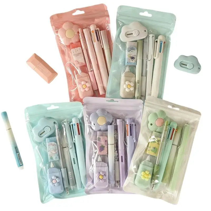 7-Pcs Stationery High-quality Student Graduation Neutral Pen Learning Qme