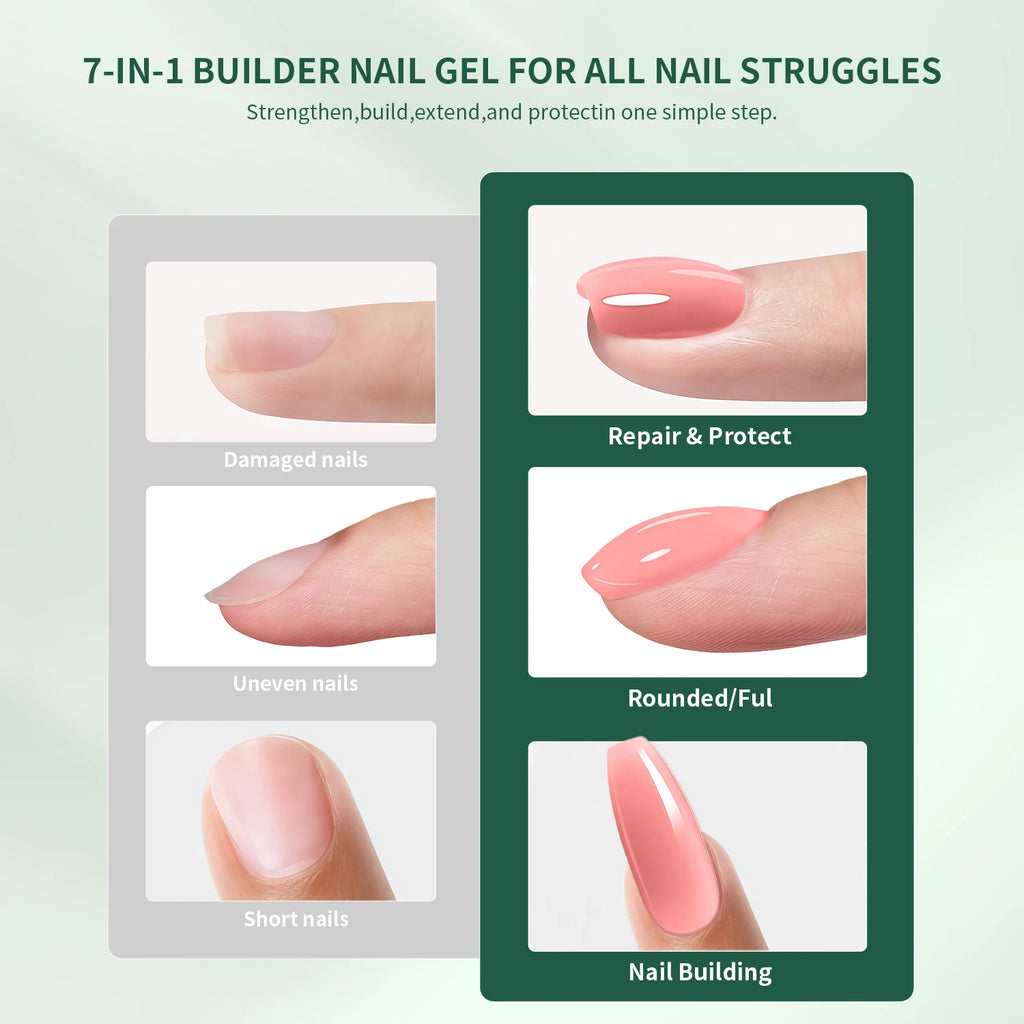Nailpop 7-in-1 Builder Nail Gel HEMA TPO Fast Building Polish 8 Qme