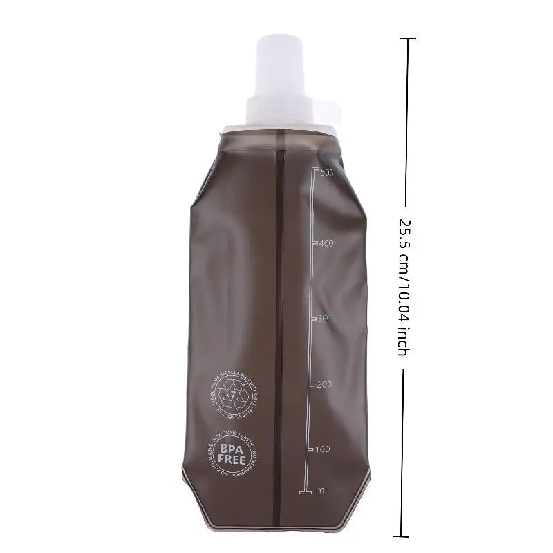 Folding Water Bottle TPU Collapsible Soft Flask Outdoor Sport Hiking Qme