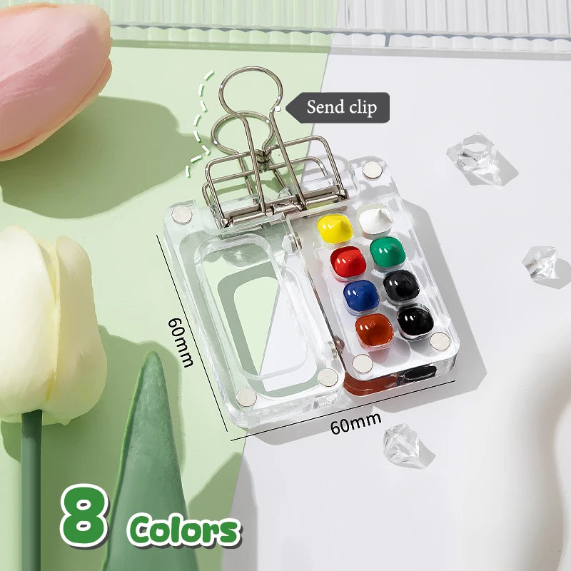 Travel Watercolour Paint Palette Mini Pocket Artist Watercolor Sets Qme