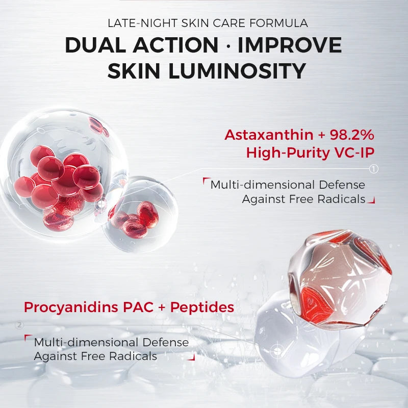 NING Overnight Repair Face Mask Astaxanthin Organic Antioxidant DNA Qme