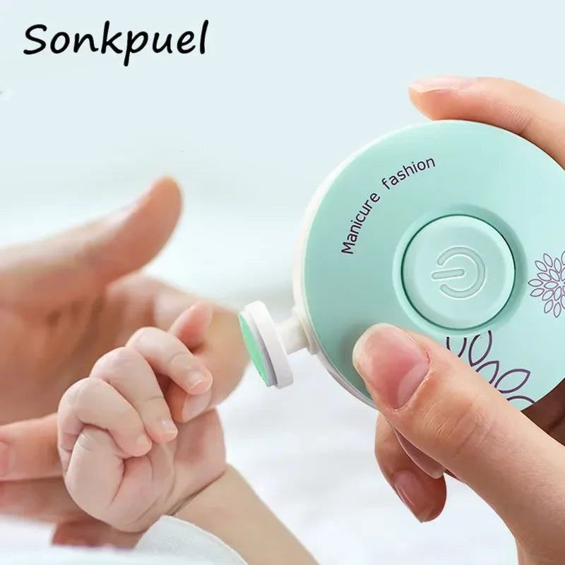Baby Electric Nail Trimmer Kid Nail Polisher Tool Baby Care Kit Manicure Set Easy To Trim Nail Filer Clippers For Newborn Qme