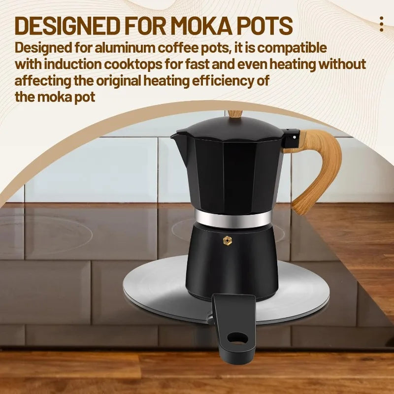 Mocha Pot Stainless Steel Thermal Conductive Plate Stainless Steel Induction Cooker Universal Heat Conduction Plate Qme