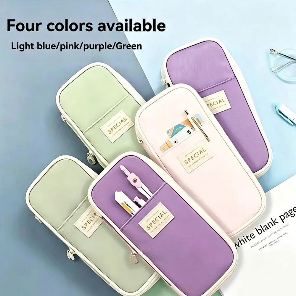 1/2 Piece Kawaii Pencil Case Double Layer Large Capacity Pencil Bag Storage for Office Stationery Storage Box School Supplies Qme